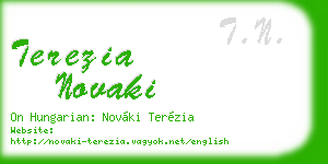 terezia novaki business card